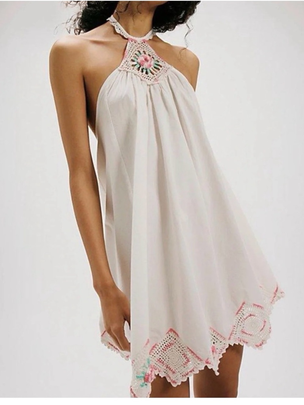 Crochet Gardens Mini Dress size Large - Picture 2 of 9